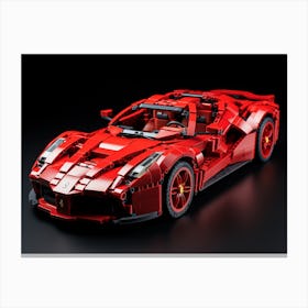 Ferrari Make Of Legos Canvas Print