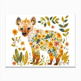 Little Floral Hyena 2 Canvas Print