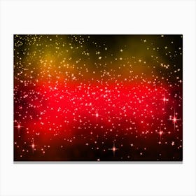 Sunset Floral Shining Star Background Canvas Print