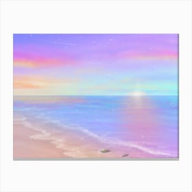 Sunset At The Beach Canvas Print