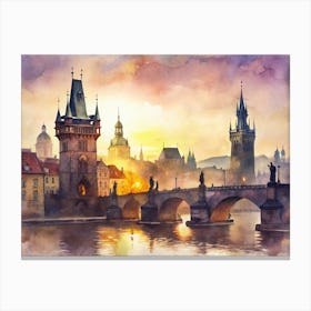 Prague Bridge Canvas Print