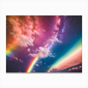 Rainbow Candy Clouds 6 Canvas Print
