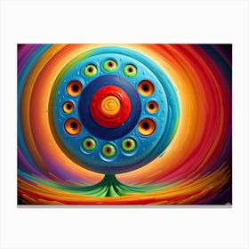 Colorful Psychedelic Painting Canvas Print