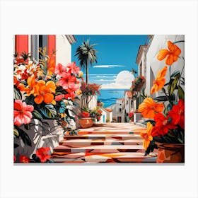 Cannes Flowers 2 Canvas Print