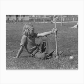 Farmer S Daughter Living At The Fsa (Farm Security Administration) Labor Camp, Caldwell, Idaho By Russell Lee 1 Canvas Print