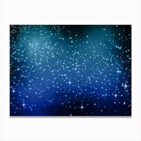 Glittering Sky Shining Star Background Canvas Print