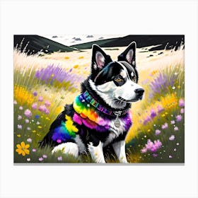 Rainbow Dog 1 Canvas Print