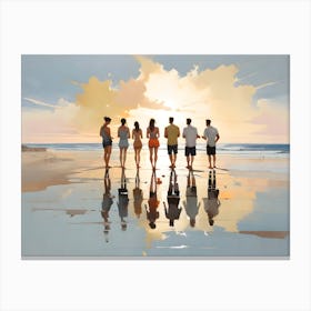 Friends At The Beach Canvas Print