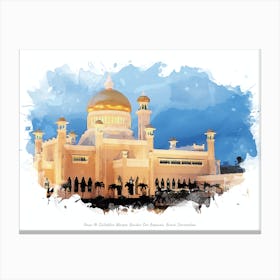 Omar Ali Saifuddien Mosque, Bandar Seri Begawan, Brunei Darussalam Canvas Print