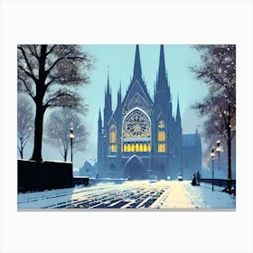 Snowy Cathedral Canvas Print