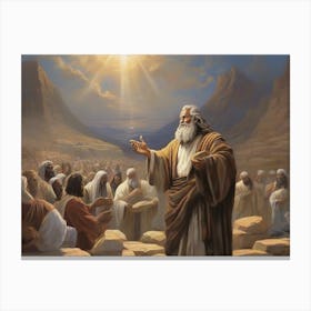 Moses And The Tablets Canvas Print