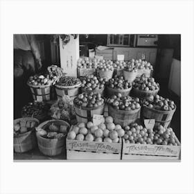 Untitled Photo, Possibly Related To Fruit And Vegetables, Market Square, Waco, Texas By Russell Lee Canvas Print
