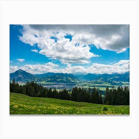 Panorama In The Alps Canvas Print