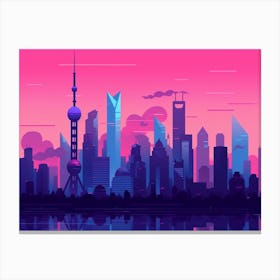 Shanghai Skyline  Canvas Print