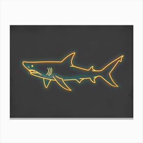 Neon Orange Carpet Shark 5 Canvas Print