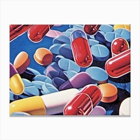 Pills And Capsules Vintage 1950s Canvas Print