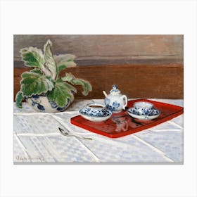Still Life, Tea Service (1872), Claude Monet Canvas Print