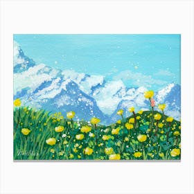 Yellow Buttercup Field Canvas Print