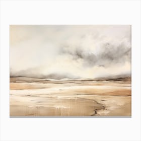 Neutral Landscape Oil Painting Canvas Print