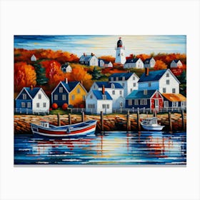 Lighthouse Harbor - Ai Canvas Print