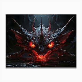 Dragon In The Water Canvas Print