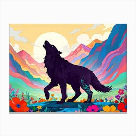 Howling Wolf 4 Canvas Print