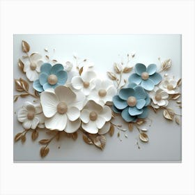 Paper Flower Wall Art 27 Canvas Print