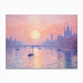 Sunset Over The Thames 1 Canvas Print