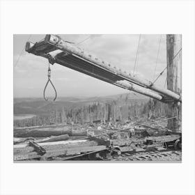 Untitled Photo, Possibly Related To Long Bell Lumber Company, Cowlitz County, Washington,Loading Boom For Swingi Canvas Print