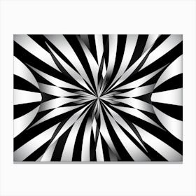 Illusion Abstract Black And White 1 Canvas Print