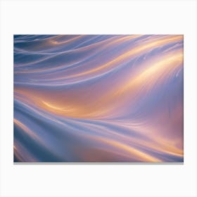 Abstract Background Of Flowing, Wave Like Patterns In Shades Of Blue, Pink, And Orange With A Soft, Luminous Glow Canvas Print