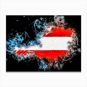 Flag Of Austria Country Canvas Print