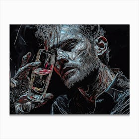 Man With A Glass Of Wine Canvas Print