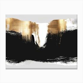 Black And Gold Throw Pillow Canvas Print