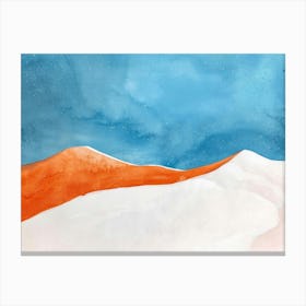 Orange And White Painting Canvas Print