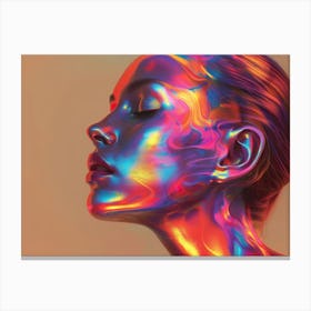 Holographic Portrait 1 Canvas Print