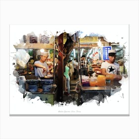 Muslim Quarter, Xi An, China Canvas Print