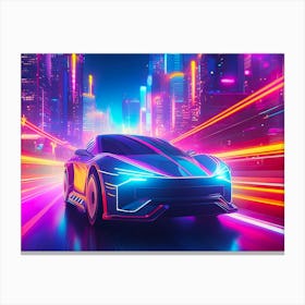 Futuristic Car Canvas Print