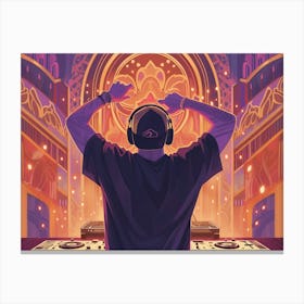 DJ in a Cathedral Canvas Print