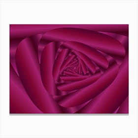 Pink Color Rose Swirl Pattern 1 Canvas Print