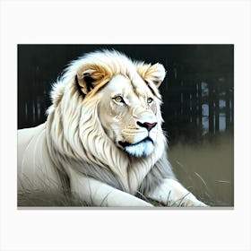 White Lion 21 Canvas Print