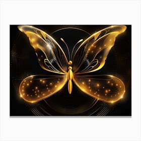 Golden Butterfly 14 Canvas Print
