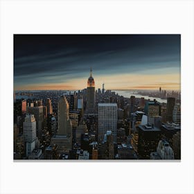 New York City At Sunset Canvas Print