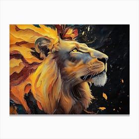 Lion Animal Abstract 6 Canvas Print