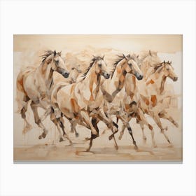 Horses Running Canvas Print