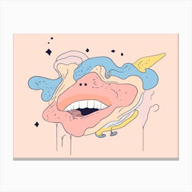 Doodles mooth Canvas Print