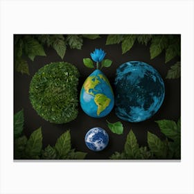 Earth And Leaves Canvas Print