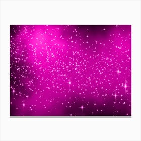 Hot Magenta Shining Star Background Canvas Print