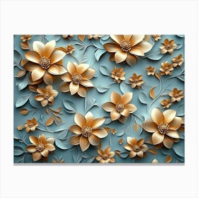 Paper Flowers Wallpaper 1 Canvas Print