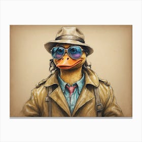 Detective Duck 2 Canvas Print